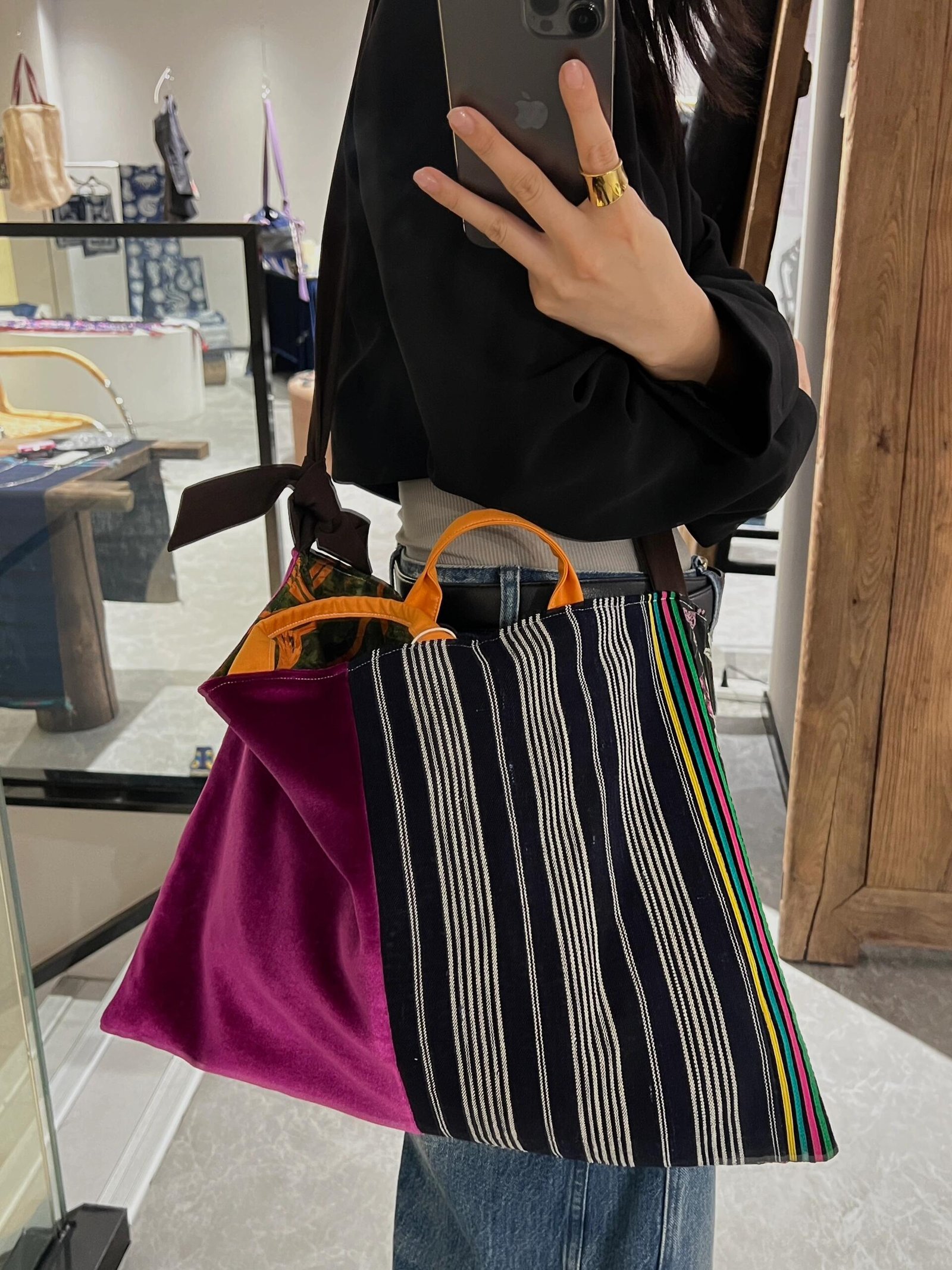 Artisan Voyage Bag | Hand-Embroidered Sustainable Textile Bag - Image 4