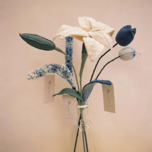 Eternal Blossom Fabric Bouquet | Plant-Dyed & Hand-Stitched Flowers