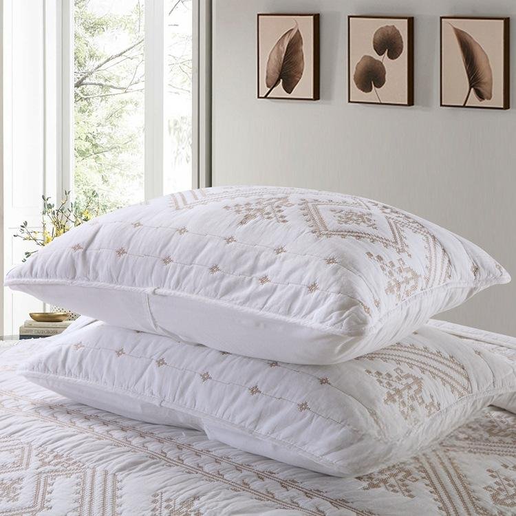 Cross-Border Bed Cover Three-Piece Set, European-Style Simple Solid Quilt - Image 4