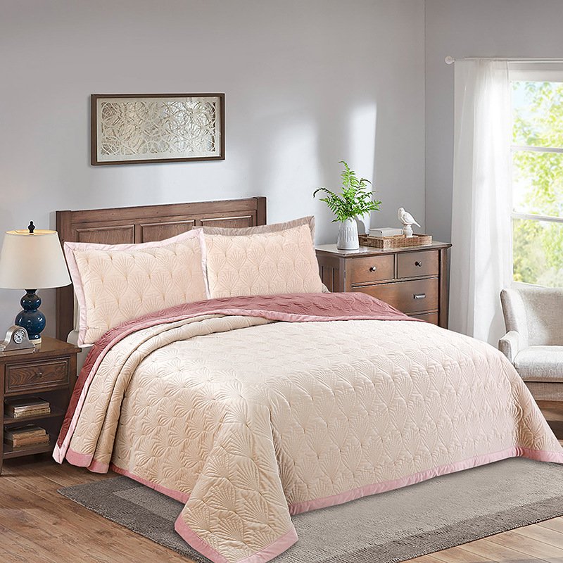 Solid Color Embroidered Quilt Amazon European Dutch Velvet - Image 6
