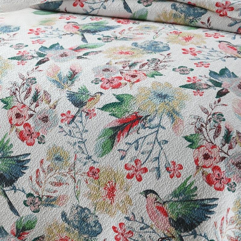 Spring Colorful Cotton Printed Quilt Set 3pcs - Image 4